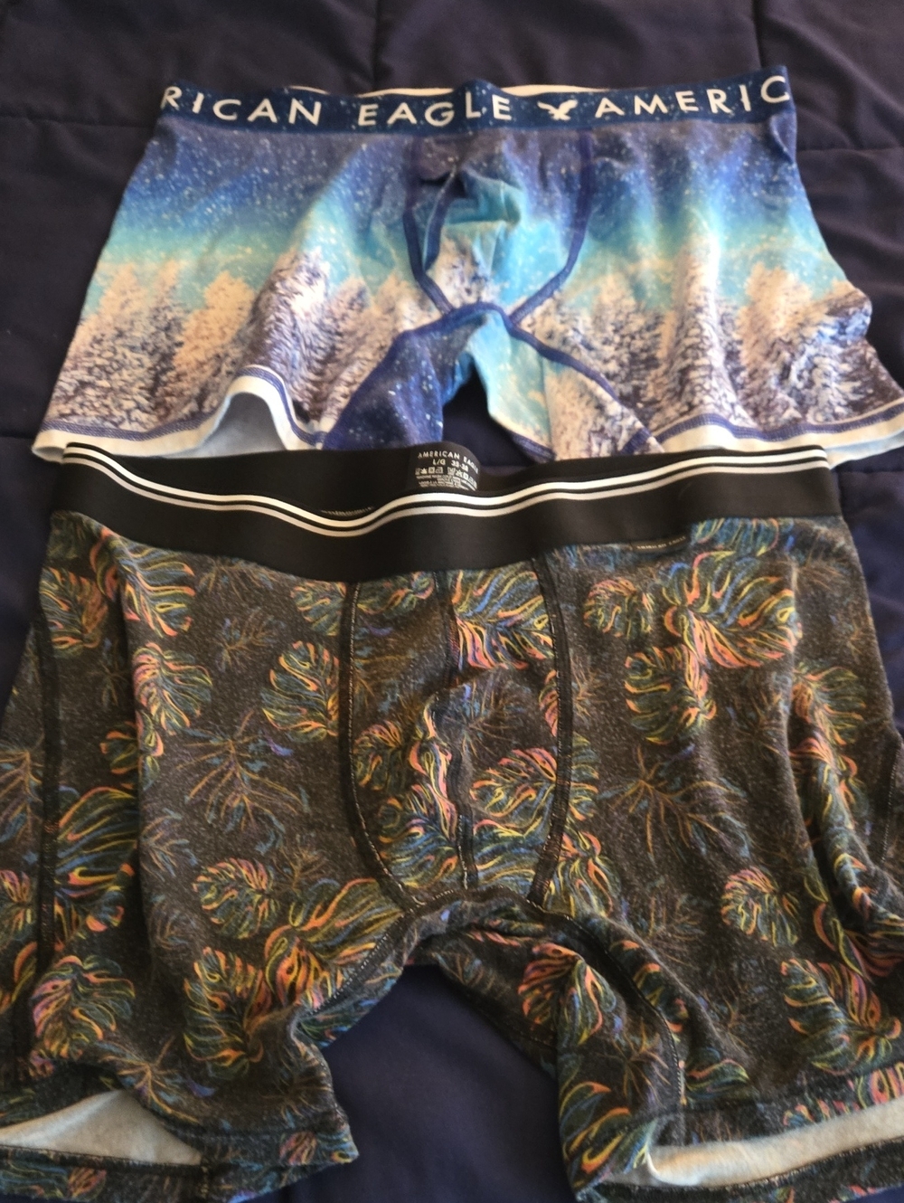 American Eagle Outfitters Men’s Boxer Briefs - Blue, Black, Multicolor
